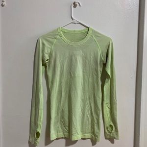 Lululemon Neon Yellow Swiftly Tech Longsleeve